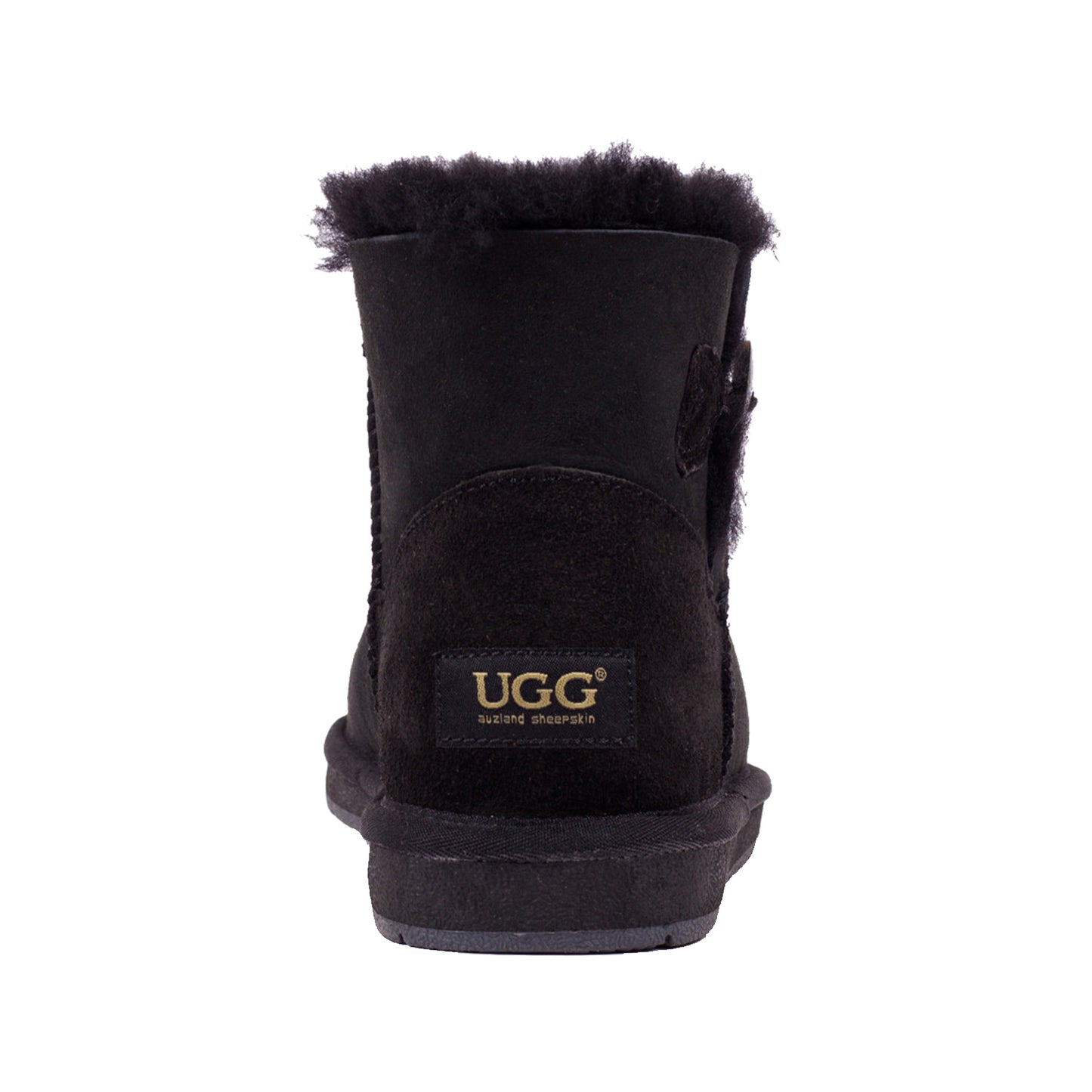 Women's Men's Mini Button UGG Boots Sheepskin Wool