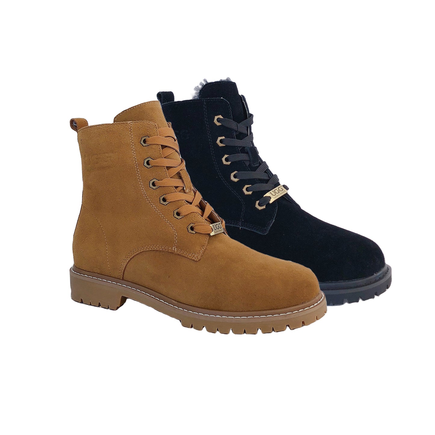 Men Shearling Lace-up UGG Boots