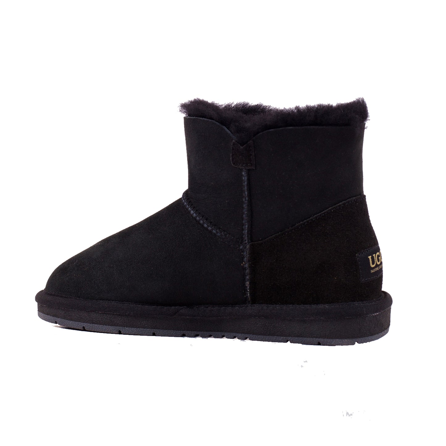 Women's Men's Mini Button UGG Boots Sheepskin Wool