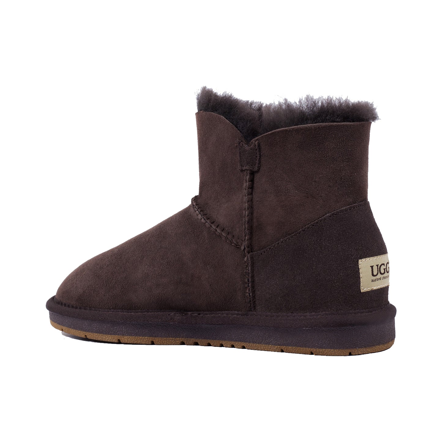 Women's Men's Mini Button UGG Boots Sheepskin Wool