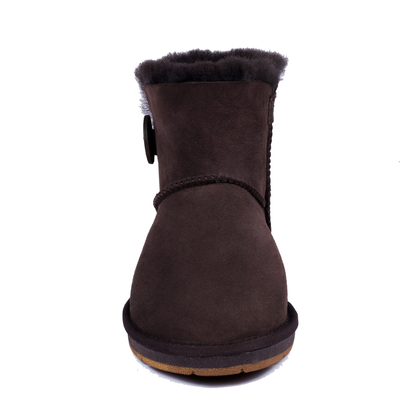 Women's Men's Mini Button UGG Boots Sheepskin Wool