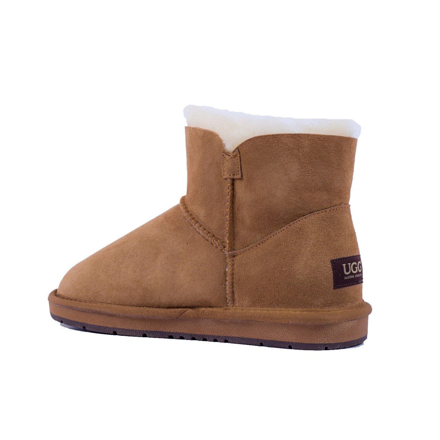 Women's Men's Mini Button UGG Boots Sheepskin Wool