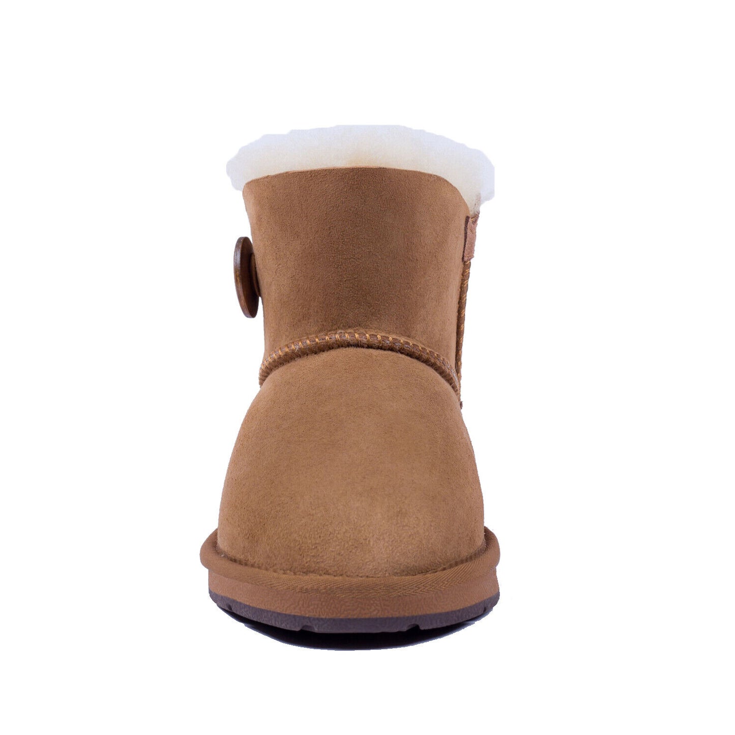 Women's Men's Mini Button UGG Boots Sheepskin Wool