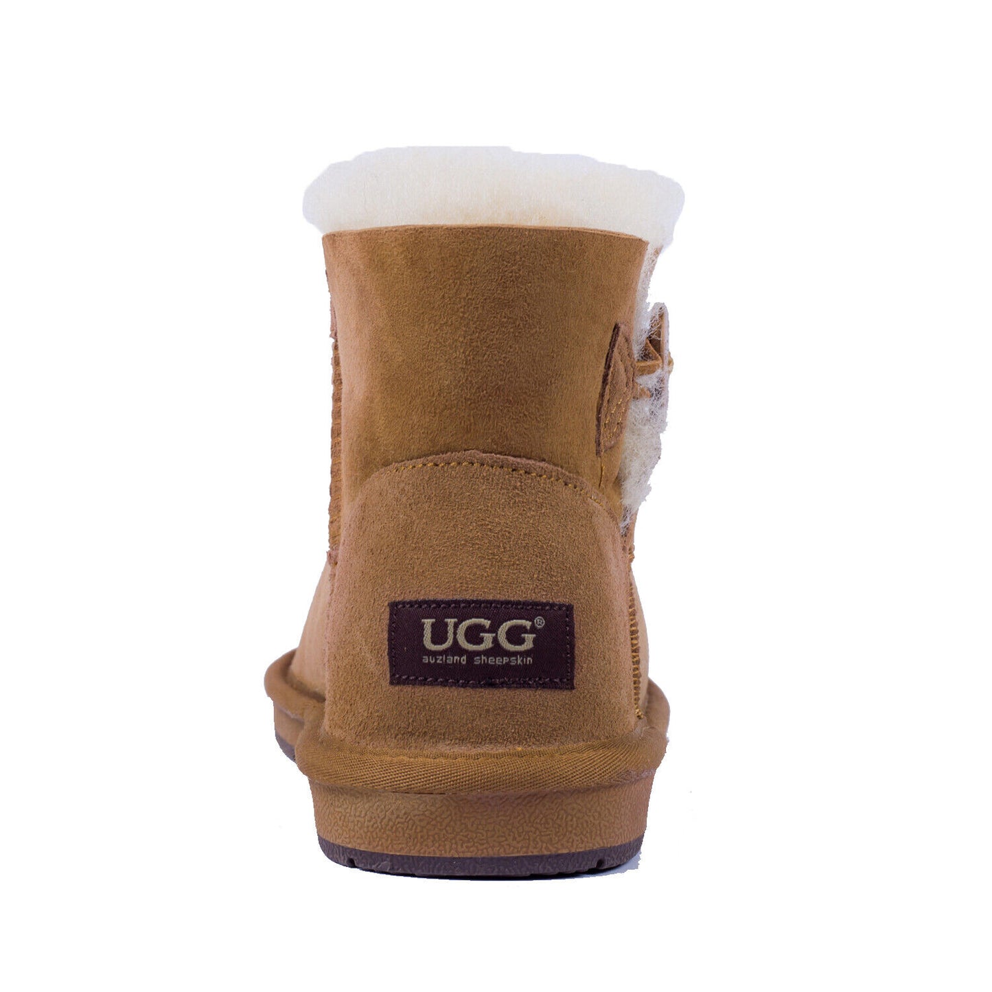 Women's Men's Mini Button UGG Boots Sheepskin Wool