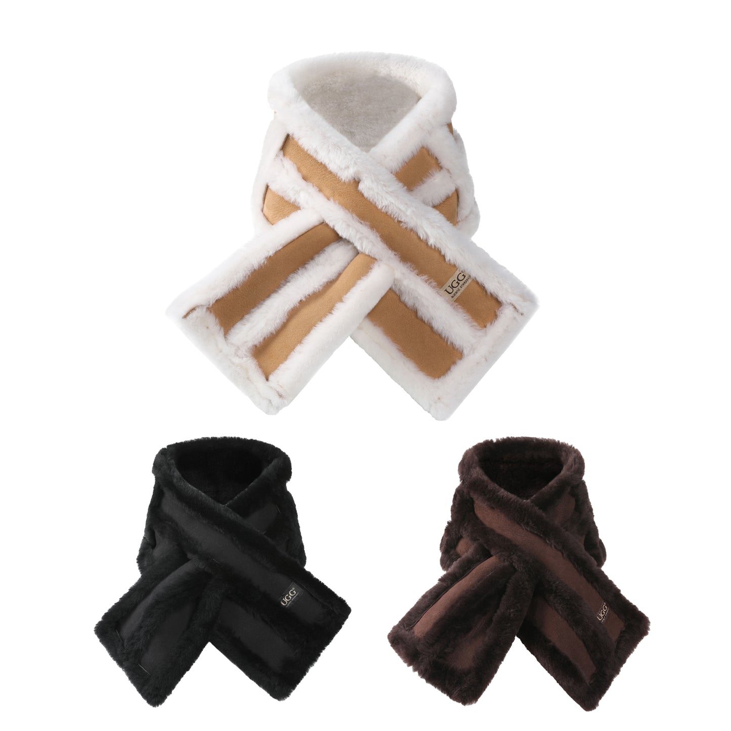 UGG Double Cuff Sheepskin Scarf