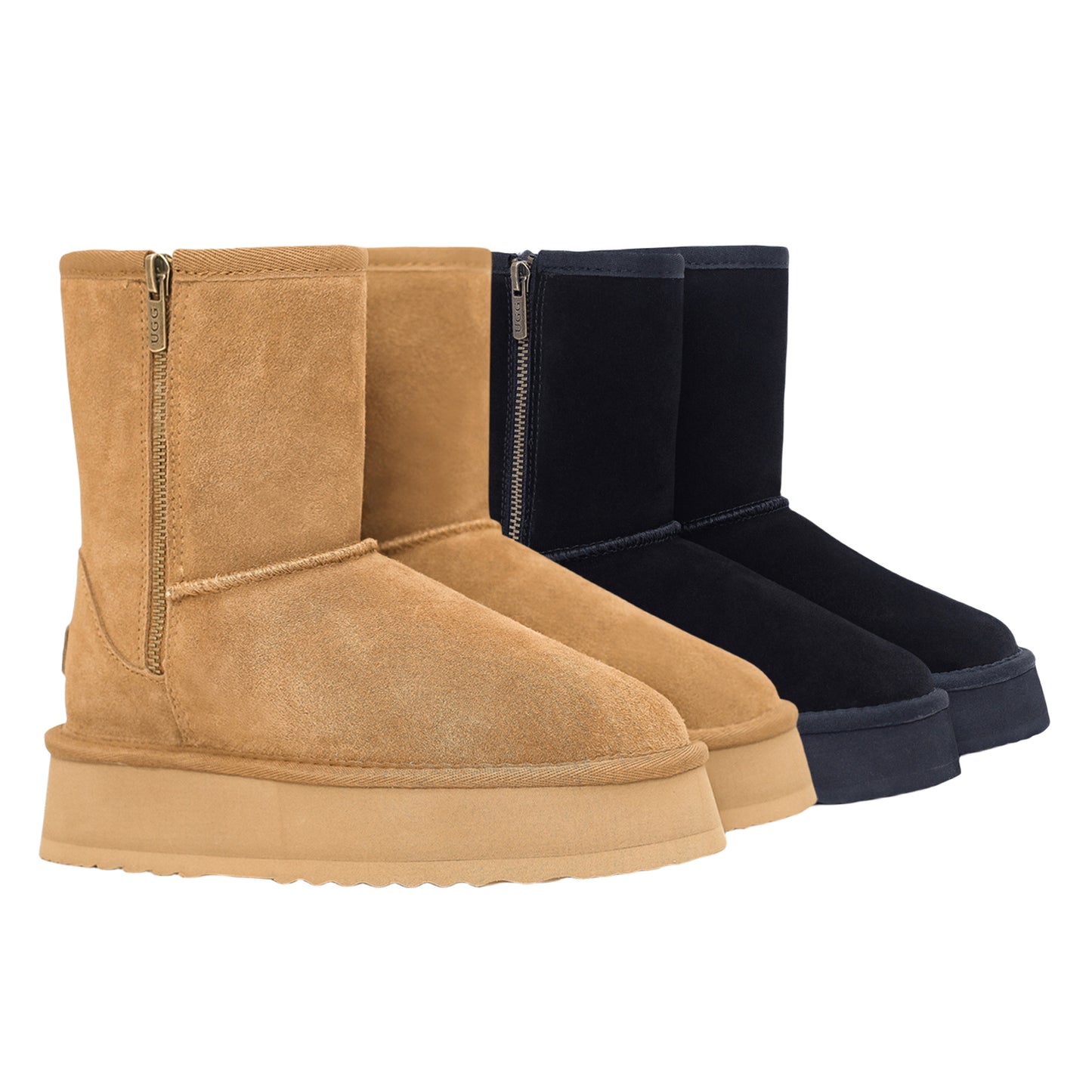 Platform Short Classic UGG Boots Zip UP