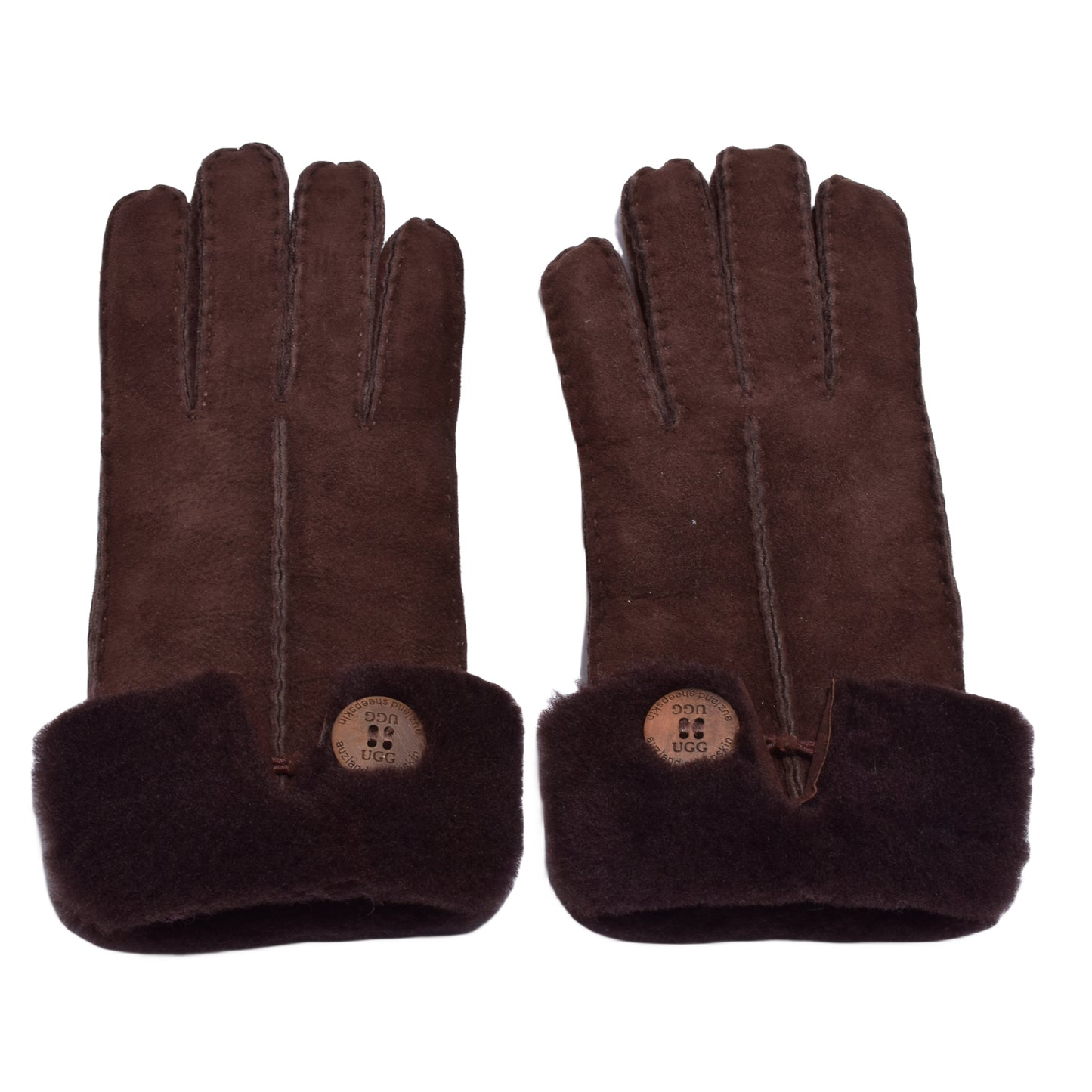 UGG Button Gloves Sheepskin Wool