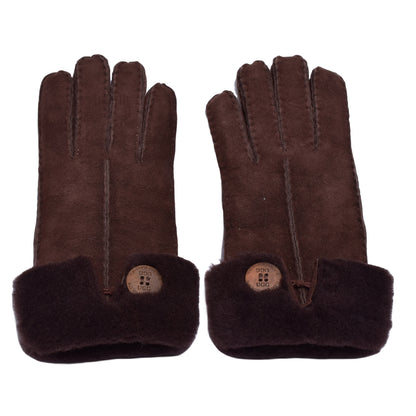 UGG Button Gloves Sheepskin Wool