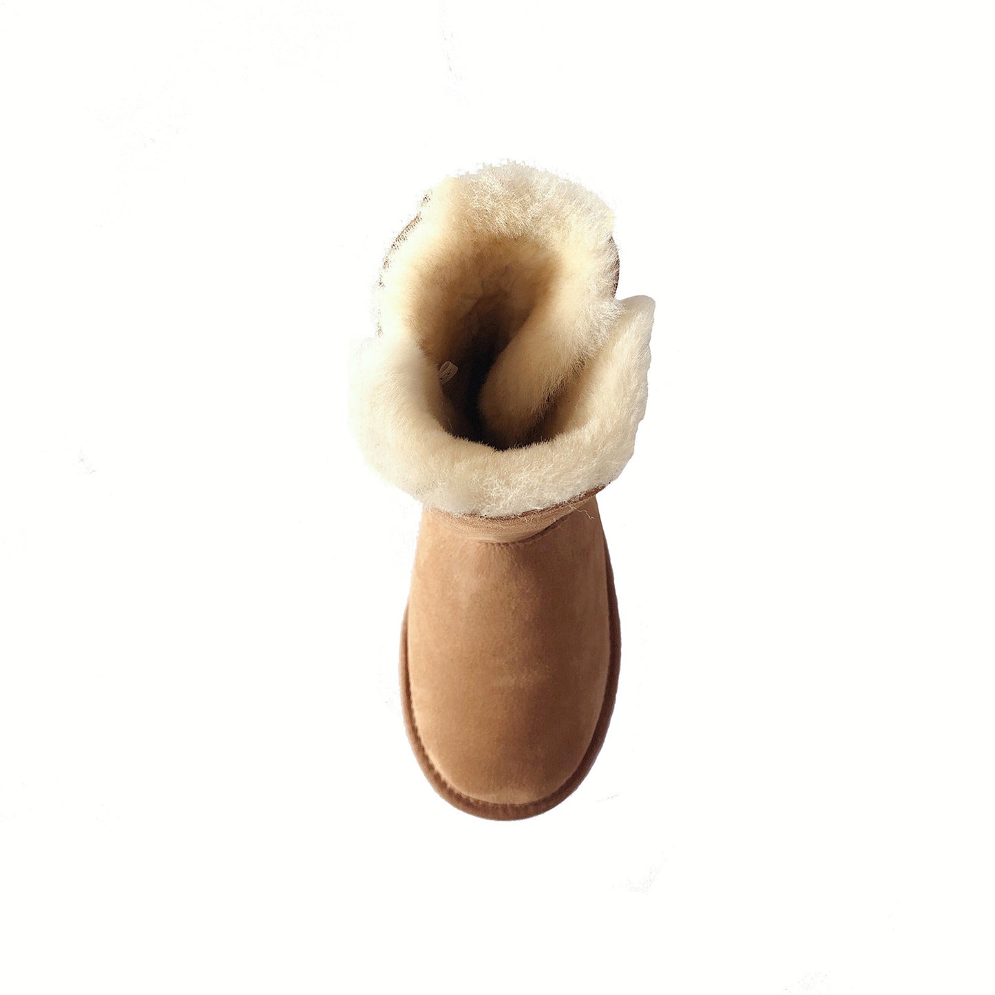 Women's Men's Mini Button UGG Boots Sheepskin Wool