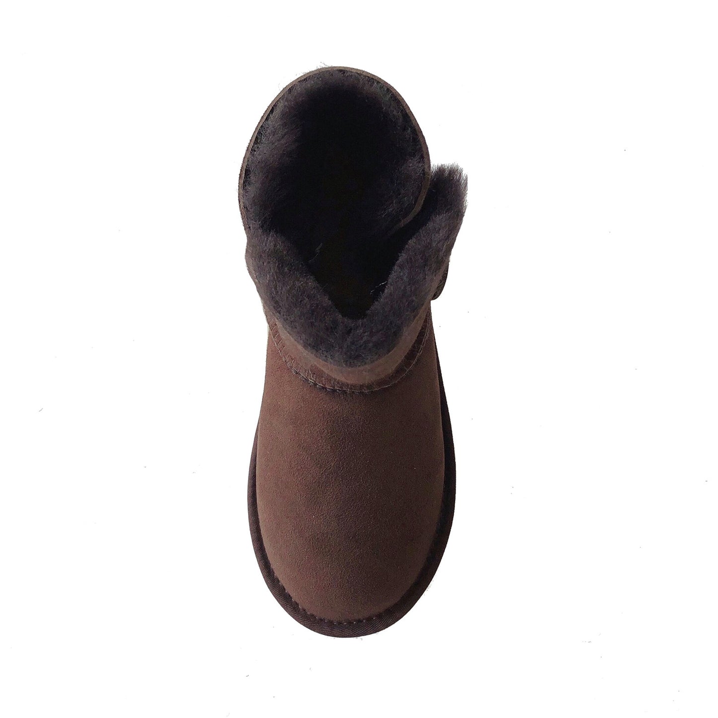 Women's Men's Mini Button UGG Boots Sheepskin Wool