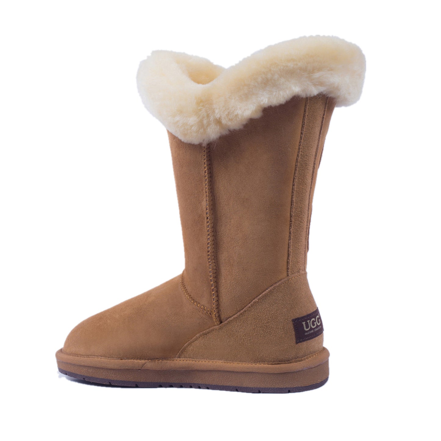 Women's Two Button Shark Boots Premium Sheepskin Wool