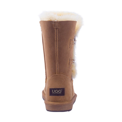 Two Button UGG Boots Premium Sheepskin Wool