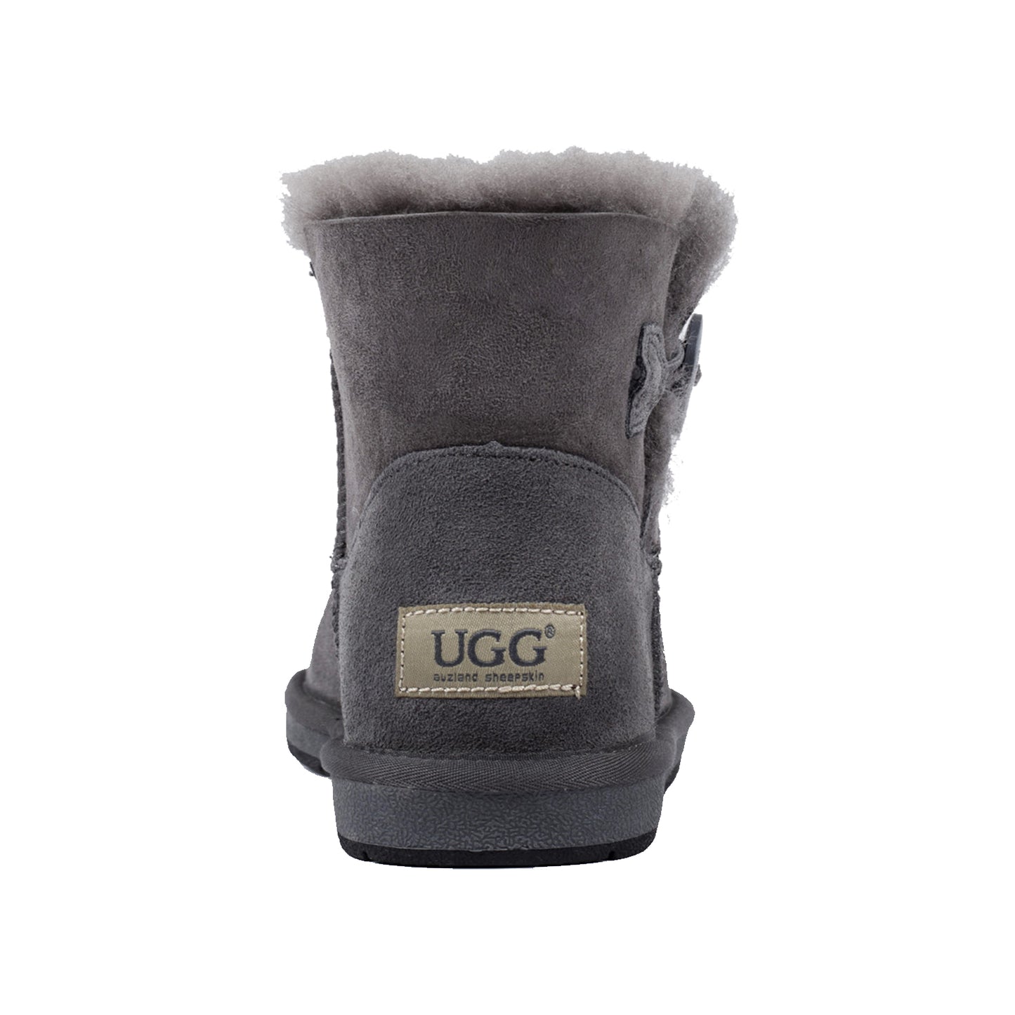 Women's Men's Mini Button UGG Boots Sheepskin Wool